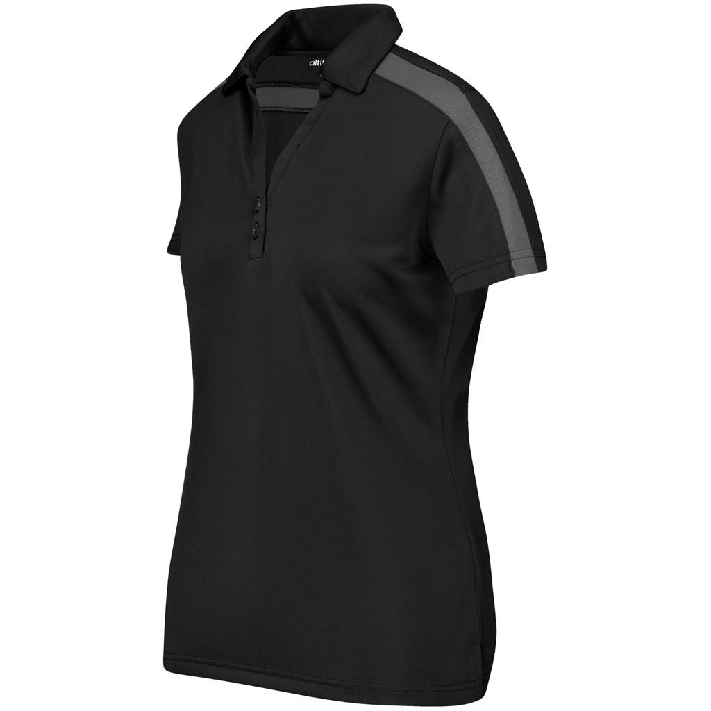 Ladies Nautilus Golf Shirt - Black - Image 5