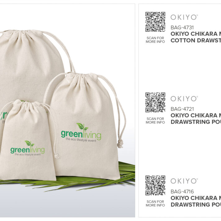 Okiyo Chikara Maxi Cotton Drawstring Pouch - Image 5