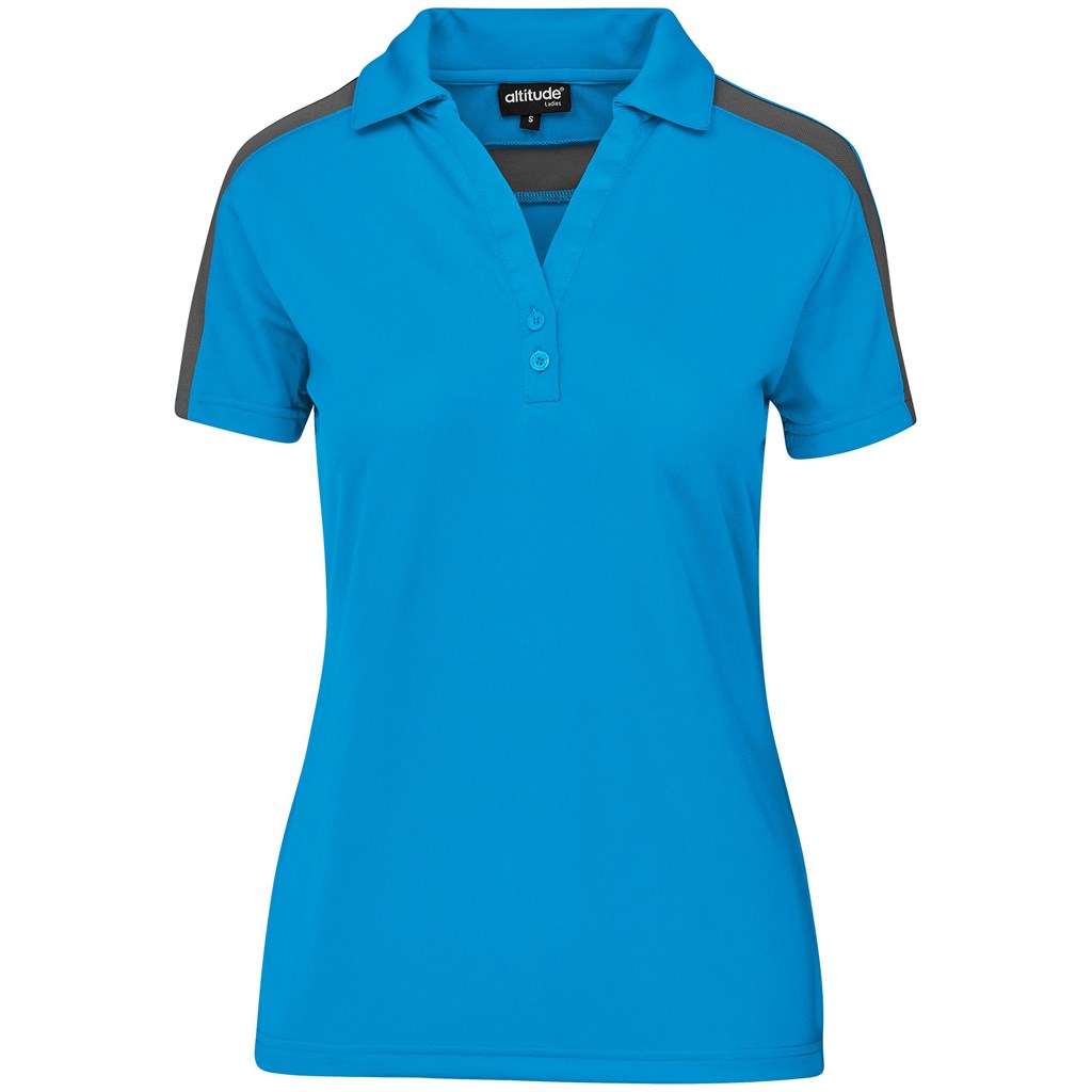 Ladies Nautilus Golf Shirt - Cyan - Image 4