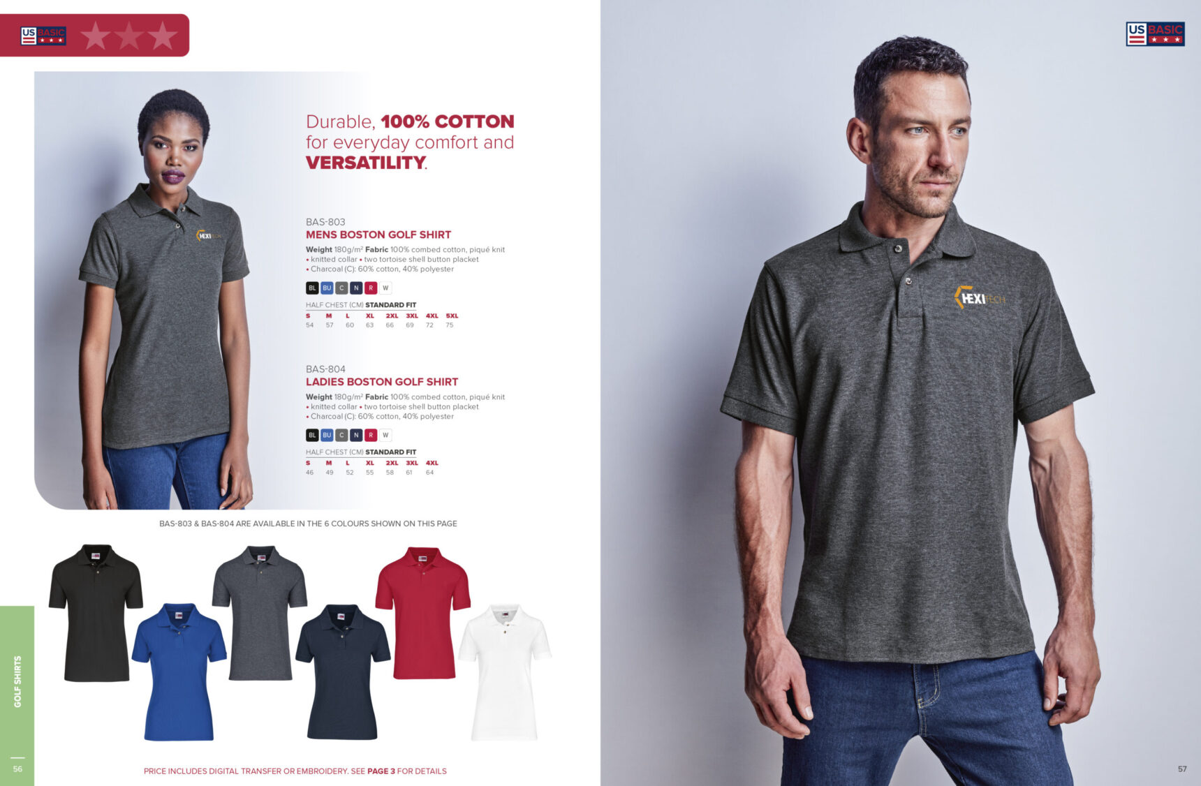 Mens Boston Golf Shirt - Image 3