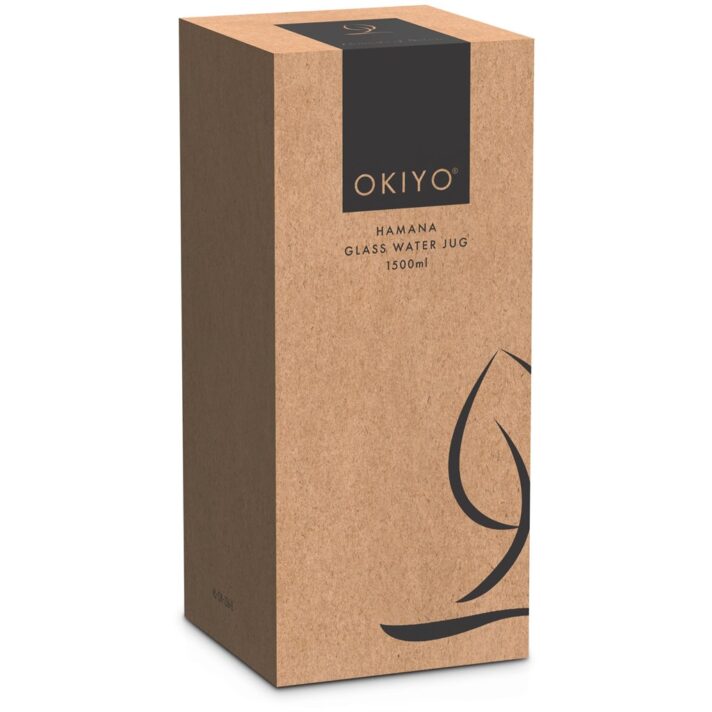Okiyo Hamana Glass & Bamboo Water Jug - 1.5 Litre - Image 4