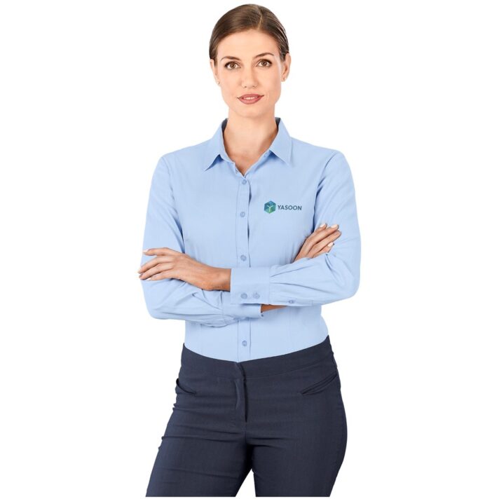 Ladies Long Sleeve Nottingham Shirt - Image 5