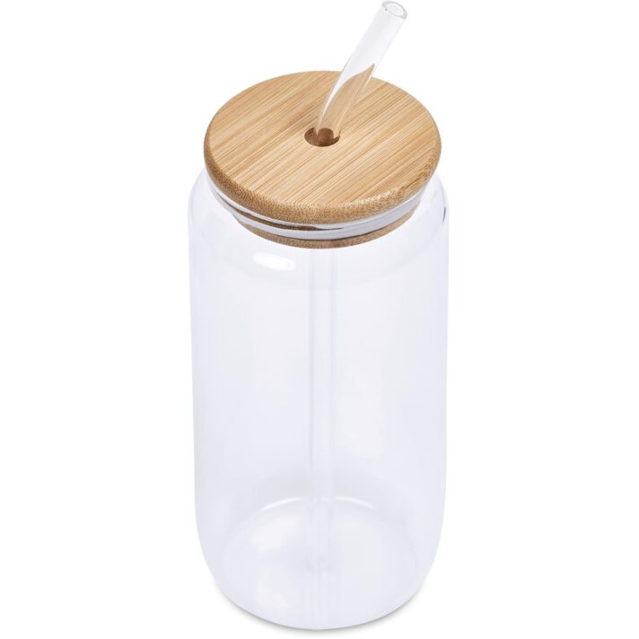 Okiyo Natsu Glass & Bamboo Tumbler & Straw - 500ml - Image 5