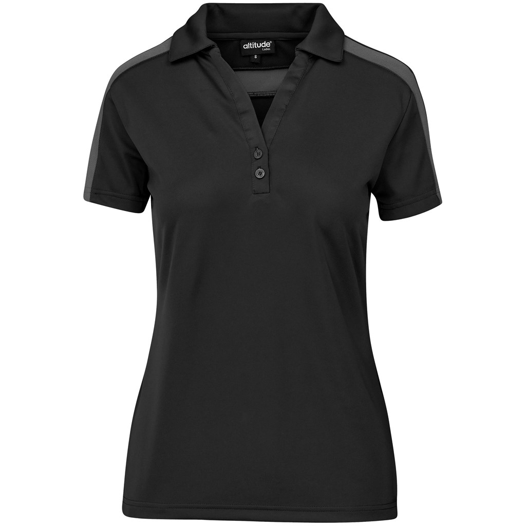 Ladies Nautilus Golf Shirt - Black - Image 4