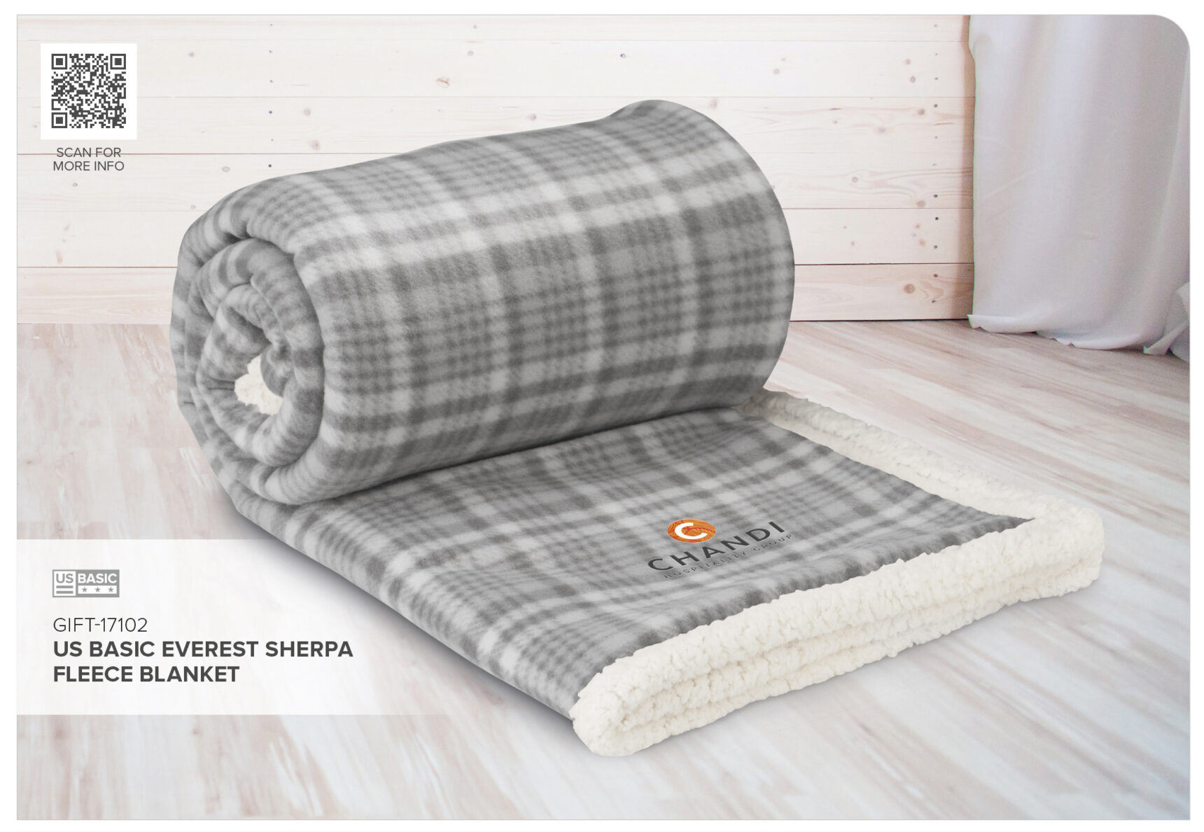 US Basic Everest Sherpa Fleece Blanket - Image 4