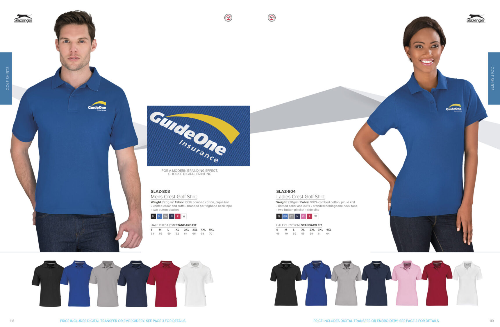 Mens Crest Golf Shirt - Image 7