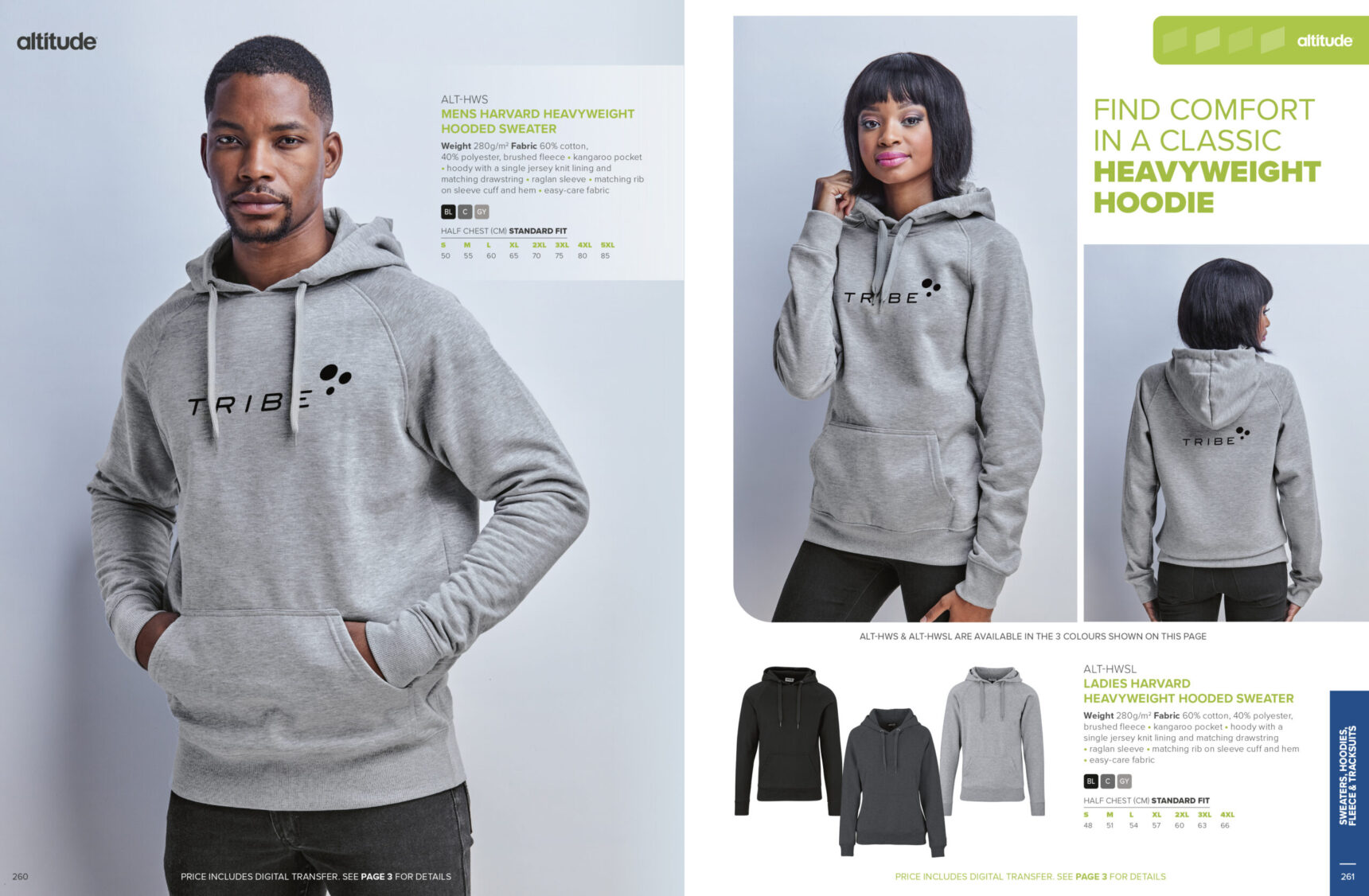 Mens Harvard Heavyweight Hooded Sweater - Image 6
