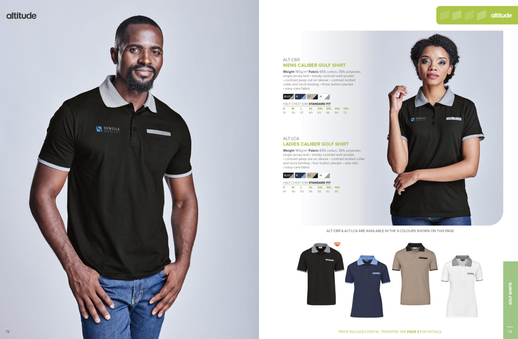 Mens Caliber Golf Shirt - Image 8