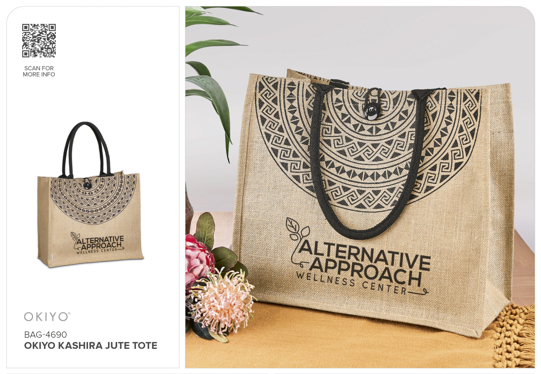 Okiyo Kashira Jute Tote - Image 5