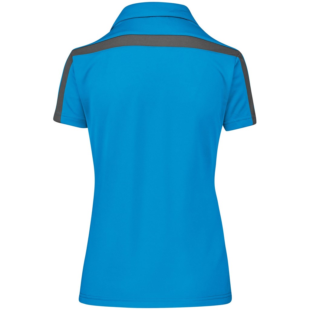 Ladies Nautilus Golf Shirt - Cyan - Image 3