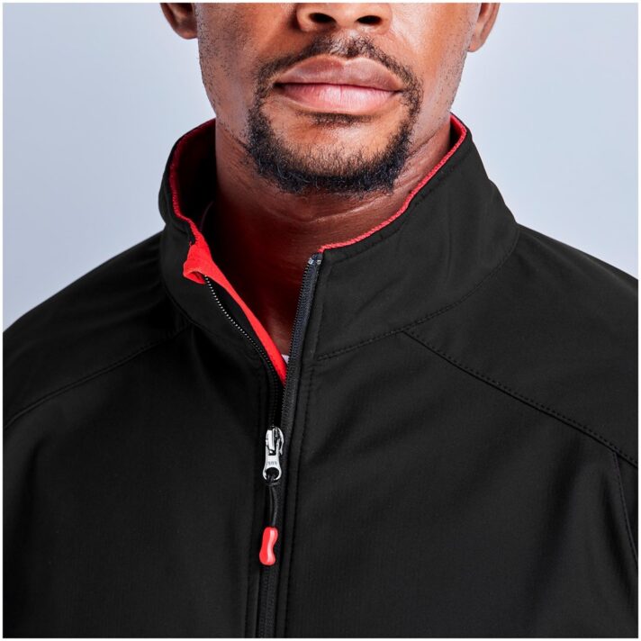 Mens Geneva Softshell Jacket - Black Red - Image 3