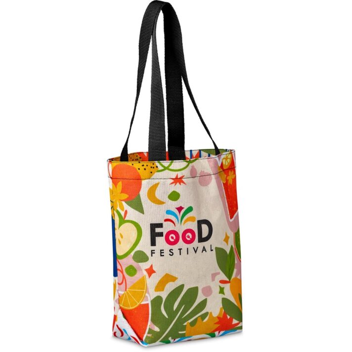 Pre-Printed Sample Hoppla Bayside Recycled PET Stitch-Bond Shopper - Image 3