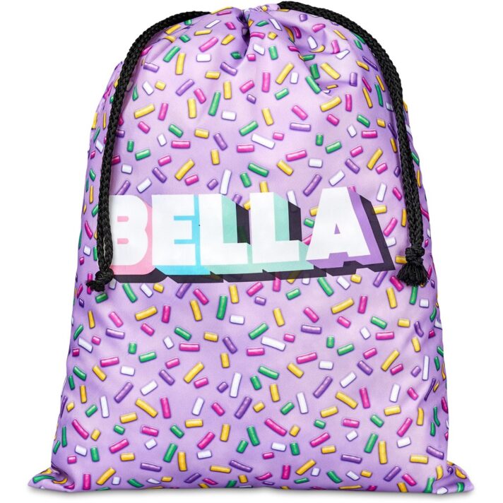 Pre-Printed Sample Hoppla Benguela Jumbo Polyester Drawstring Pouch - Image 3