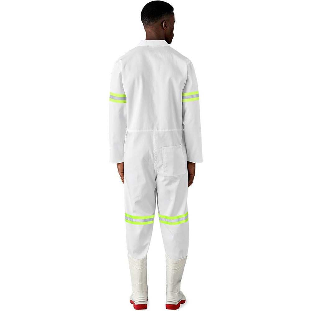 Safety Polycotton Boiler Suit - Reflective Arms & Legs - Yellow Tape - Image 7