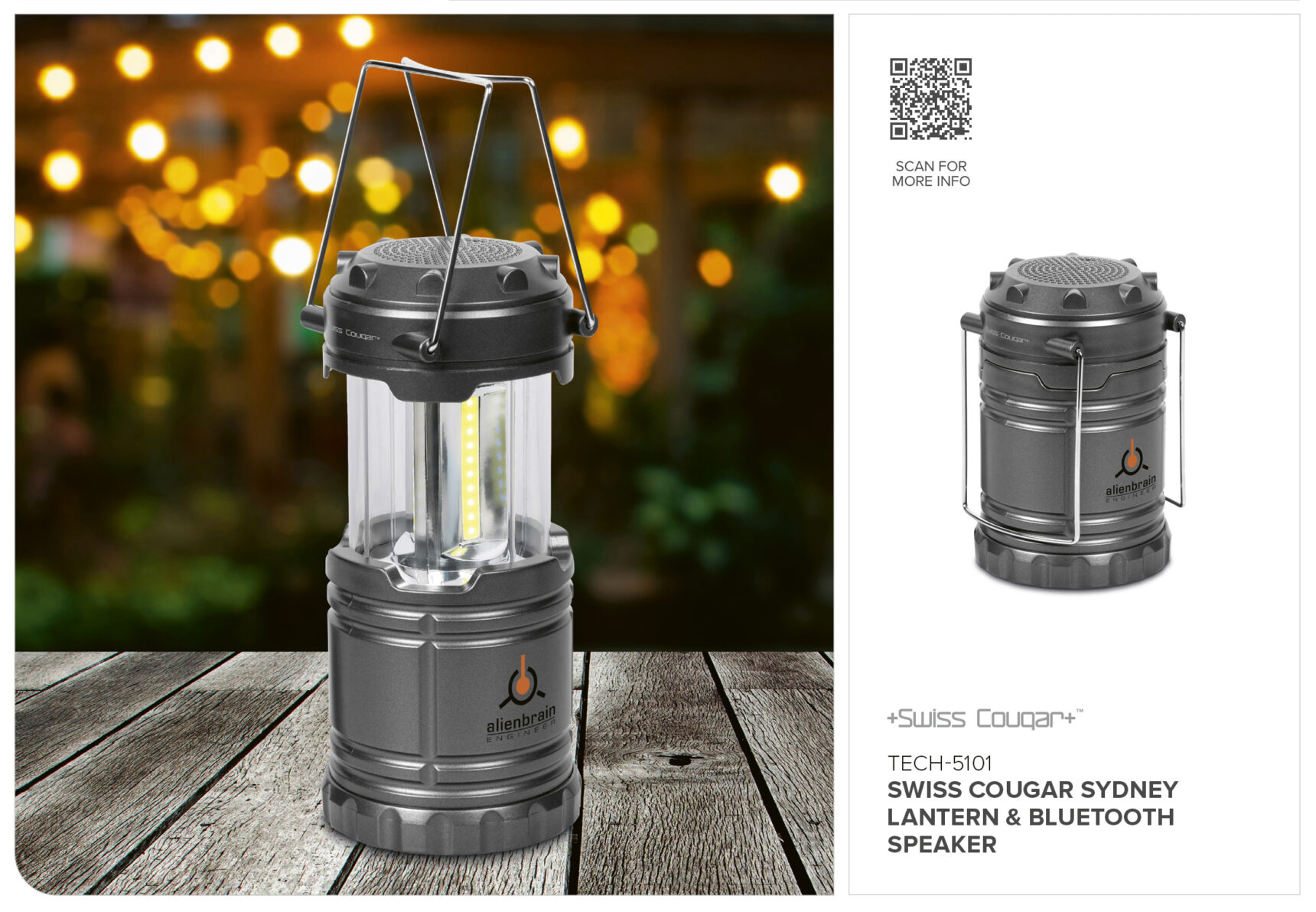 Swiss Cougar Sydney Lantern & Bluetooth Speaker - Image 7