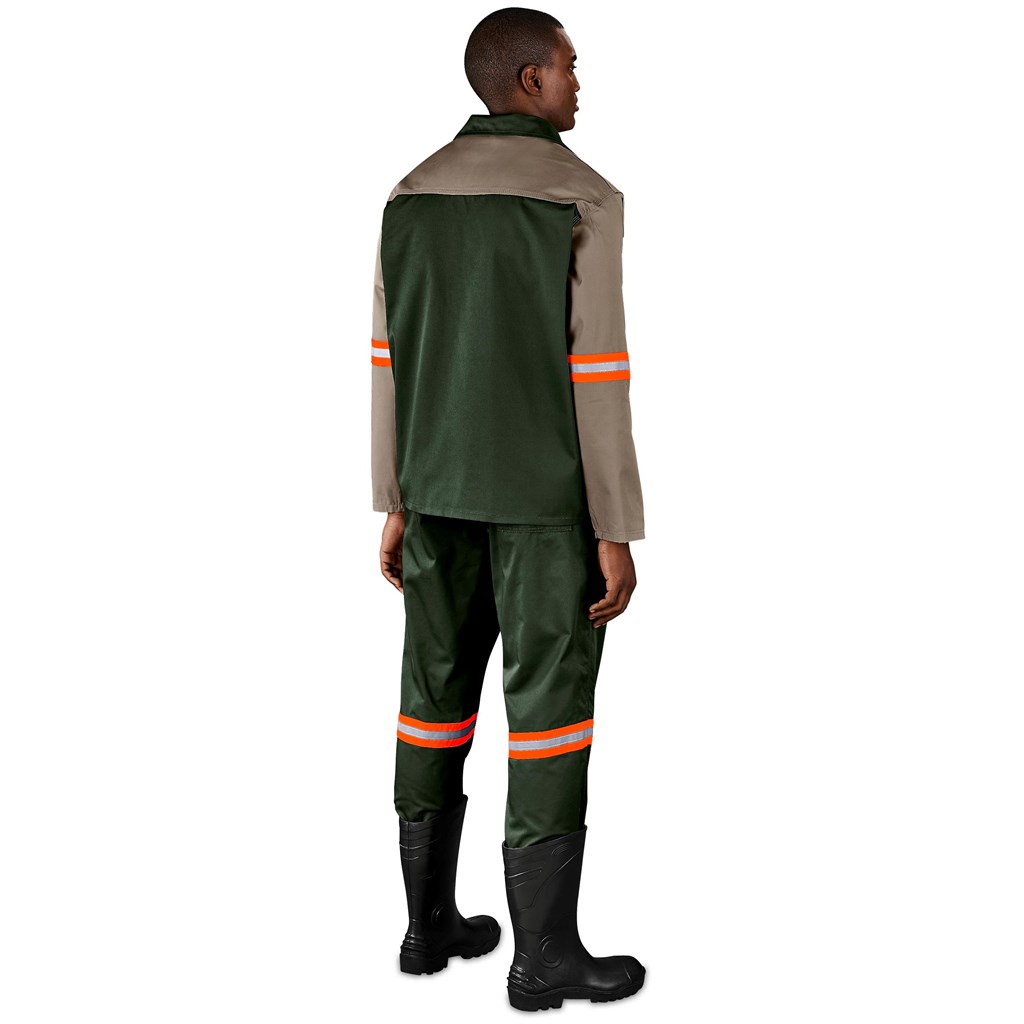 Site Premium Two-Tone Polycotton Jacket - Reflective Arms - Orange Tape - Image 4