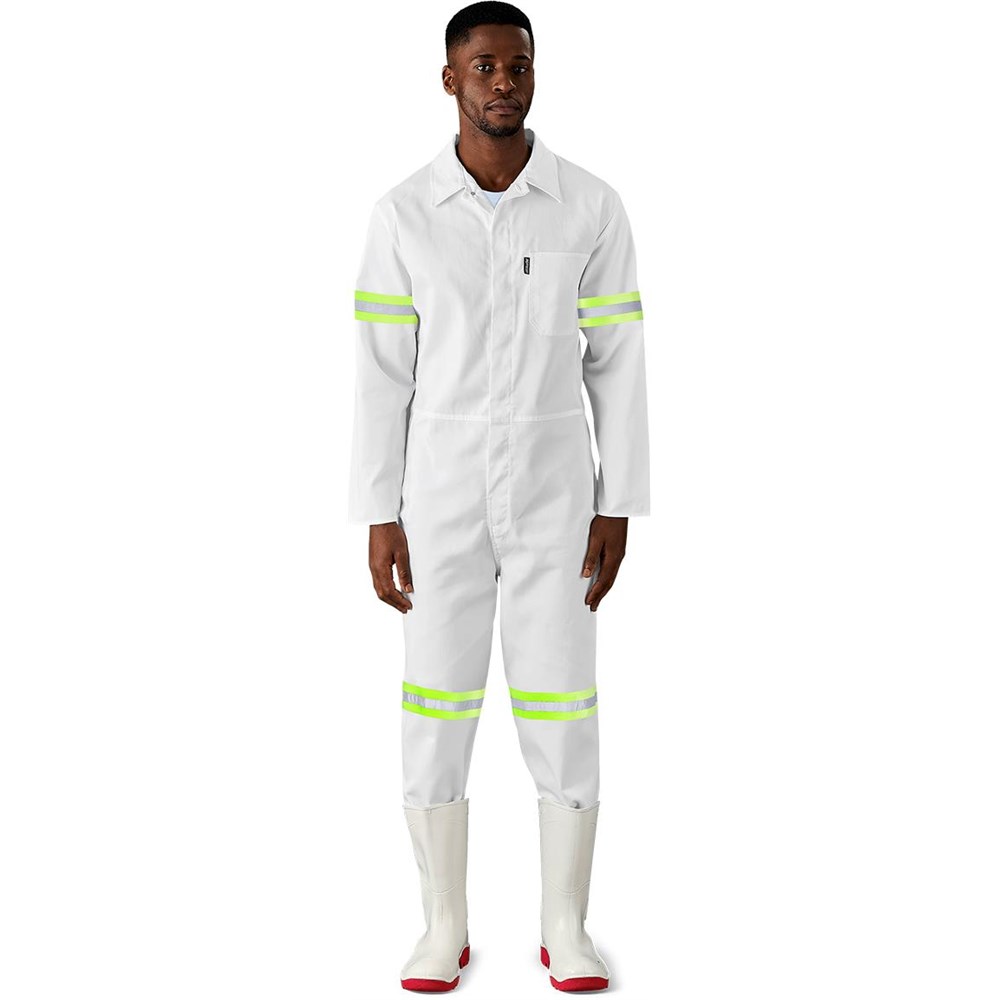 Safety Polycotton Boiler Suit - Reflective Arms & Legs - Yellow Tape - Image 8