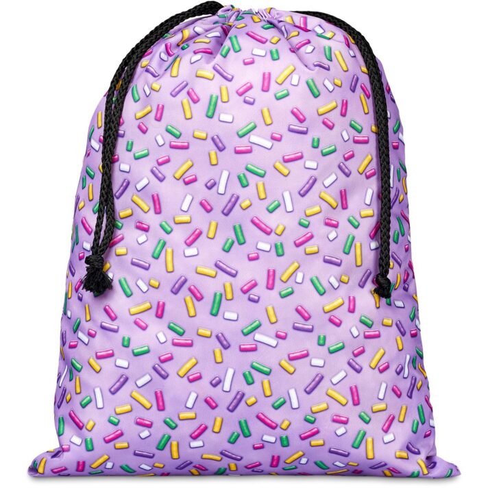 Pre-Printed Sample Hoppla Benguela Jumbo Polyester Drawstring Pouch - Image 4