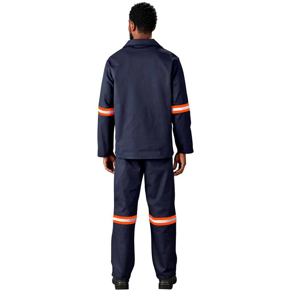 Artisan Premium 100% Cotton Jacket - Reflective Arms - Orange Tape - Image 4