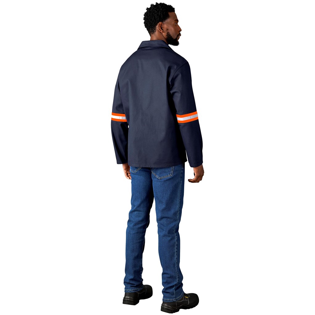 Artisan Premium 100% Cotton Jacket - Reflective Arms - Orange Tape - Image 2