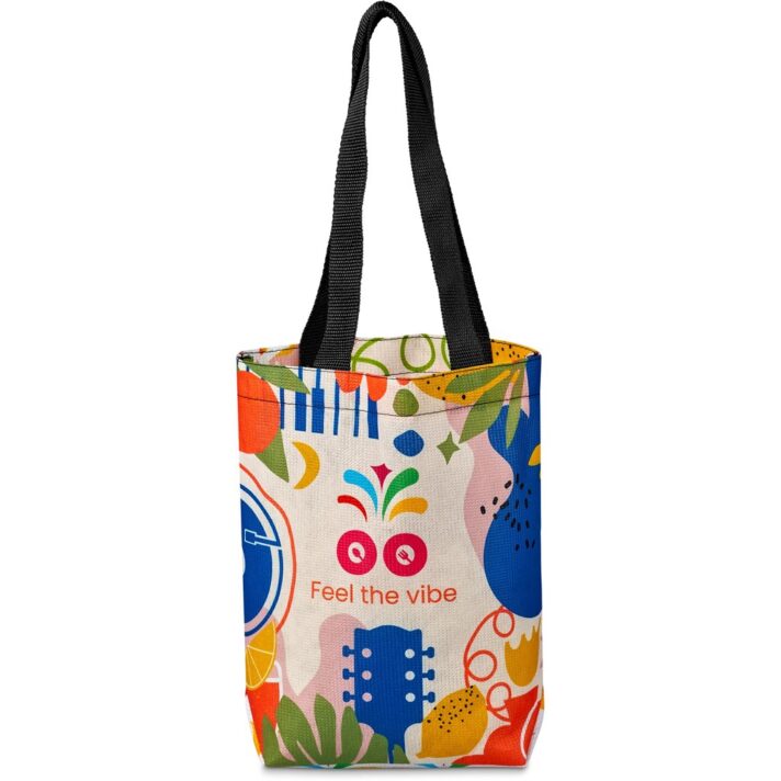 Pre-Printed Sample Hoppla Bayside Recycled PET Stitch-Bond Shopper - Image 2
