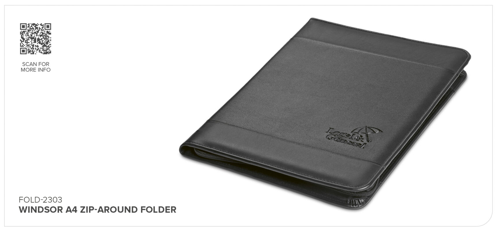 Altitude Windsor A4 Zip-Around Folder - Image 4