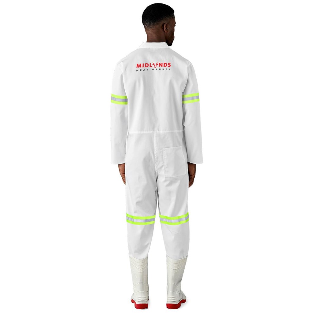 Safety Polycotton Boiler Suit - Reflective Arms & Legs - Yellow Tape - Image 6