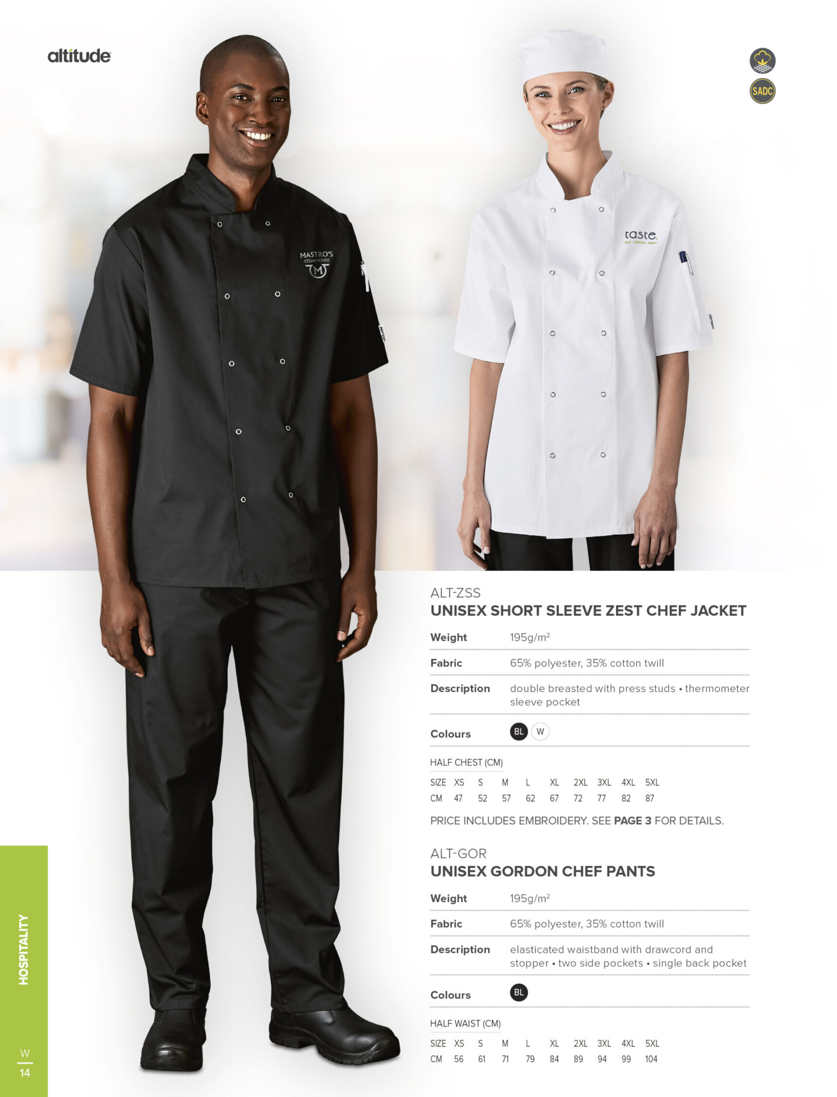 Unisex Short Sleeve Zest Chef Jacket - Image 10