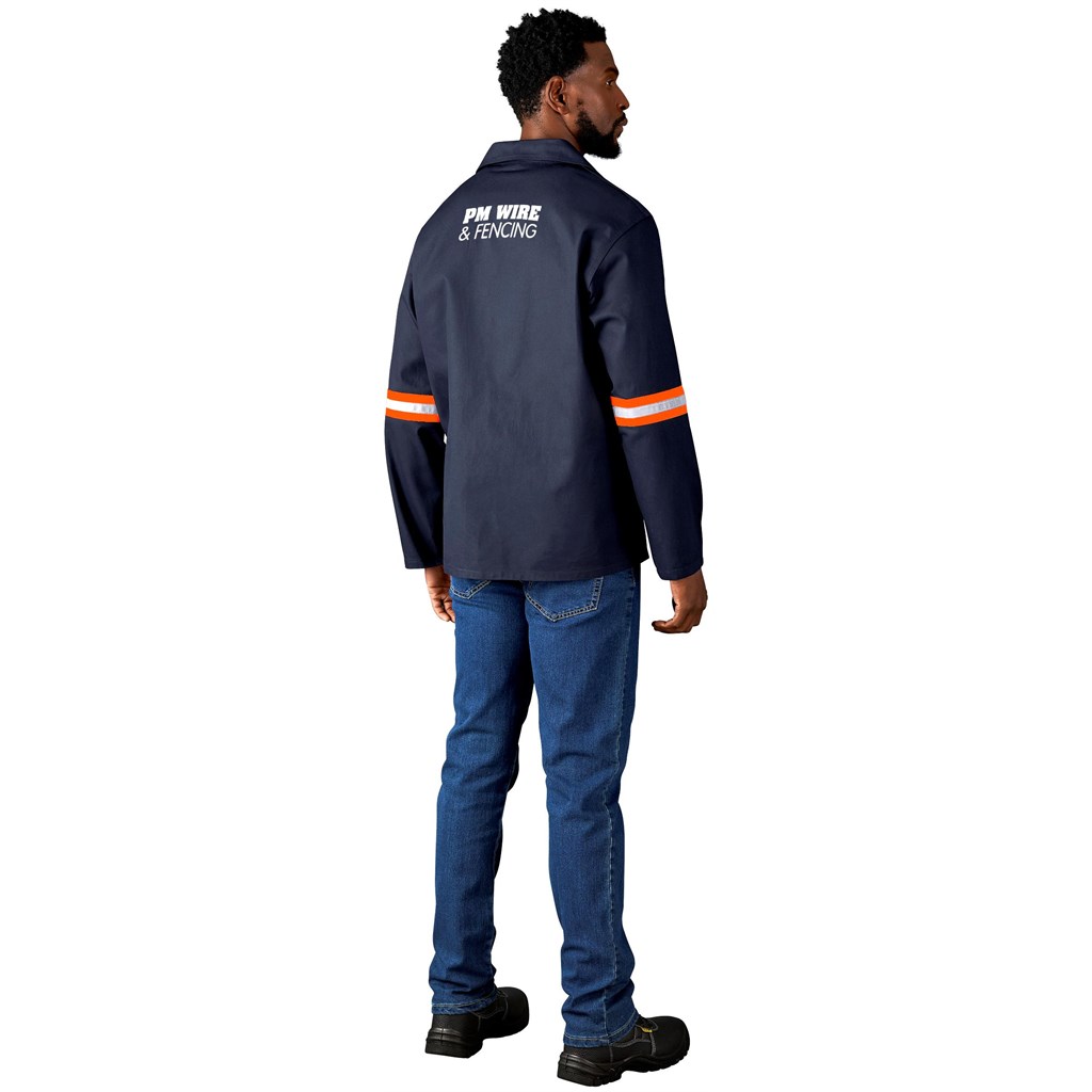 Artisan Premium 100% Cotton Jacket - Reflective Arms - Orange Tape - Image 3
