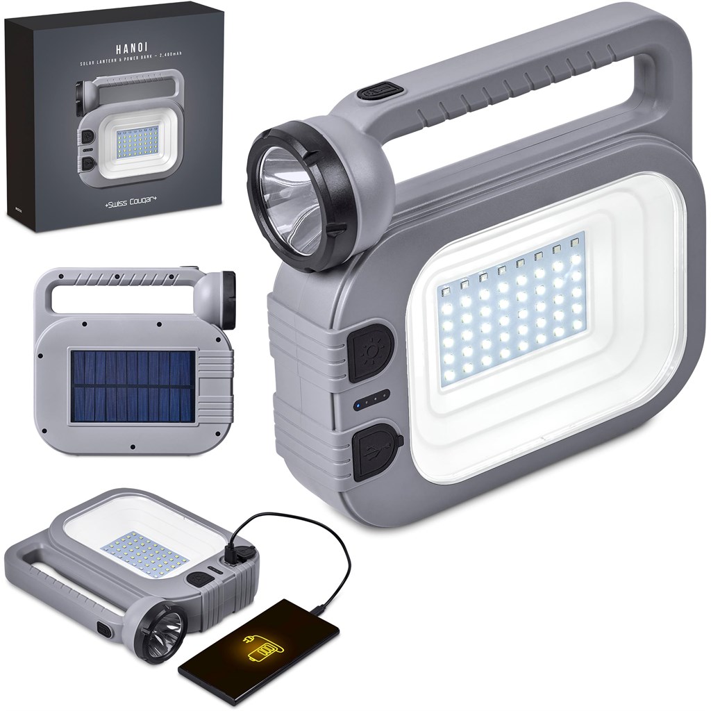 Swiss Cougar Hanoi Solar Lantern & Power Bank - 2,400mAh - Image 11
