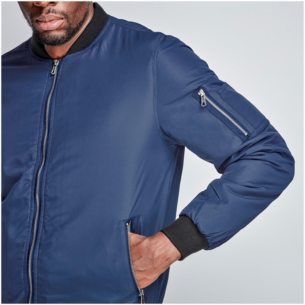 Mens Crusader Bomber Jacket - Navy - Image 5