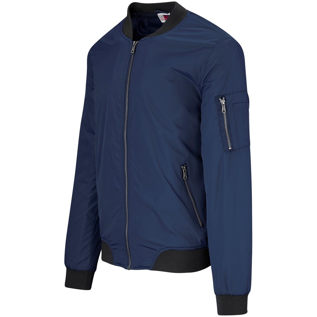 Mens Crusader Bomber Jacket - Navy - Image 2