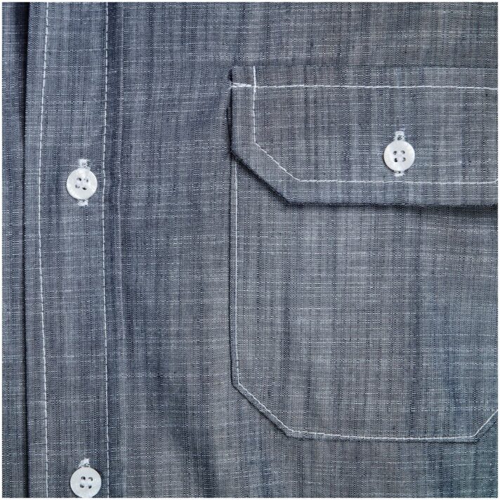 Mens Long Sleeve Windsor Shirt - Navy - Image 2