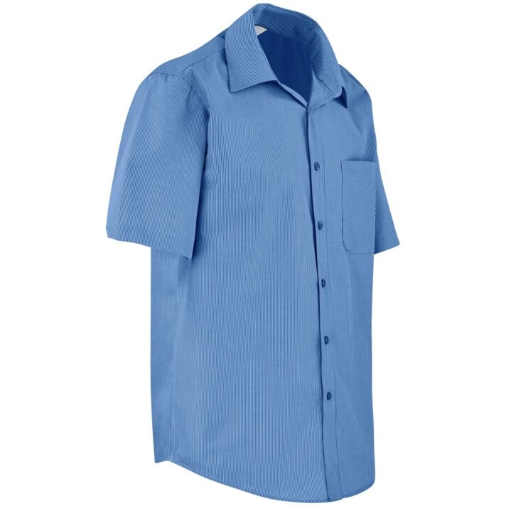 Mens Short Sleeve Micro Check Shirt - Image 4