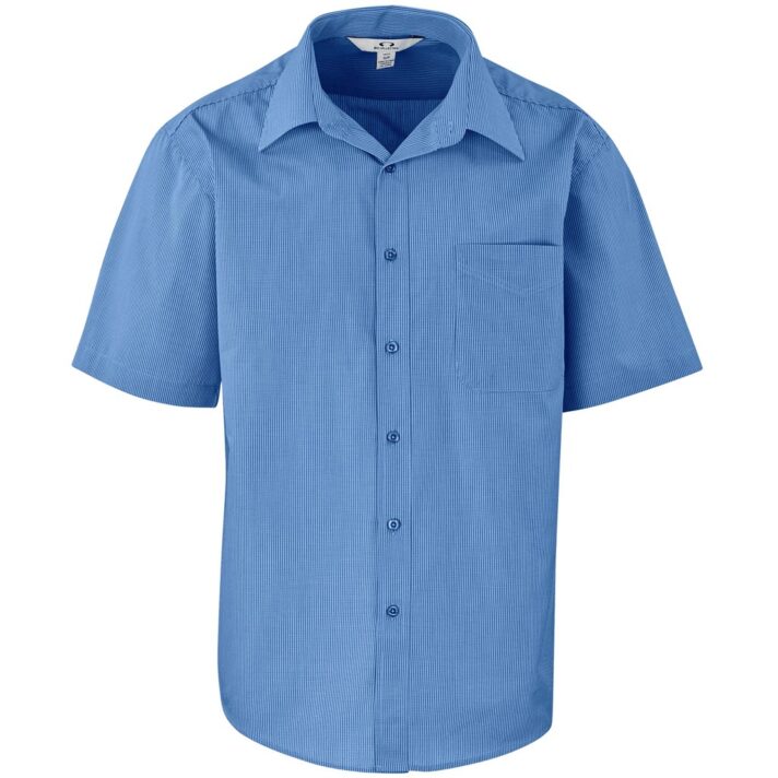 Mens Short Sleeve Micro Check Shirt - Image 2