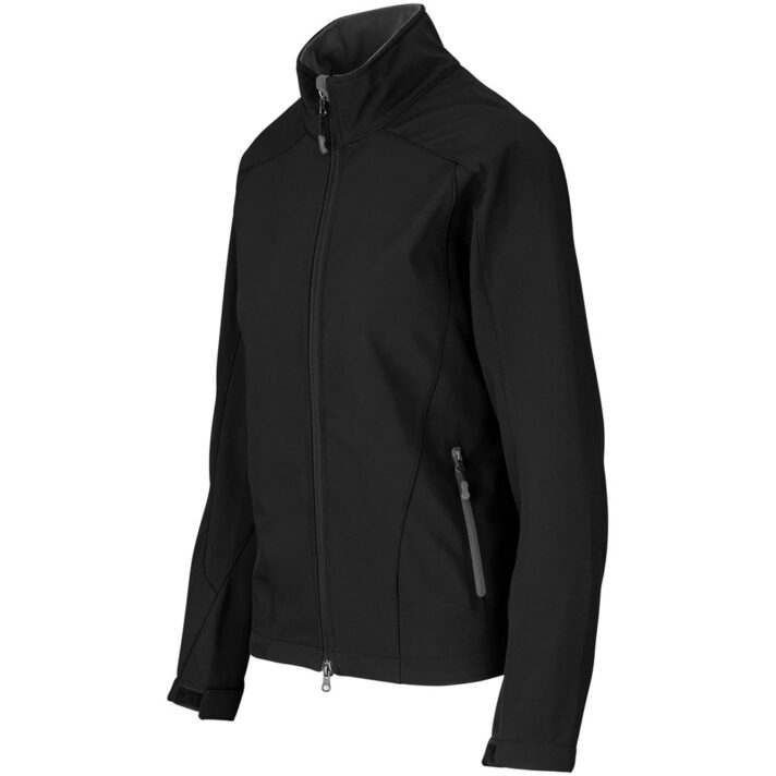 Ladies Geneva Softshell Jacket - Black - Image 3