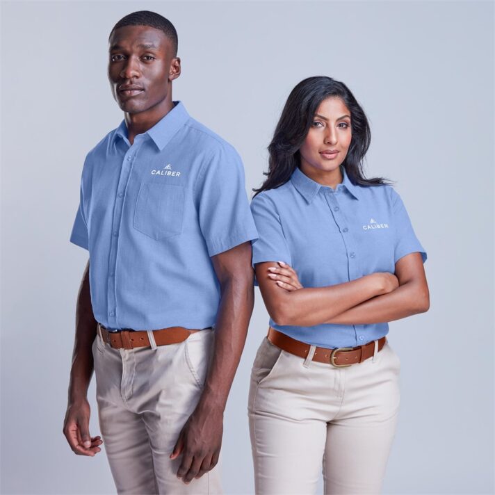 Ladies Short Sleeve Oxford Shirt - Image 2