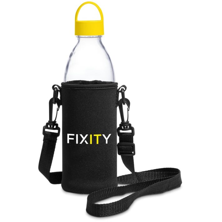 Kooshty Hands-Free Glass Water Bottle – 850ml - Yellow - Image 9