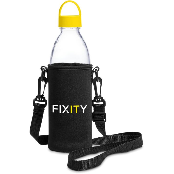 Kooshty Hands-Free Glass Water Bottle – 850ml - Yellow - Image 6