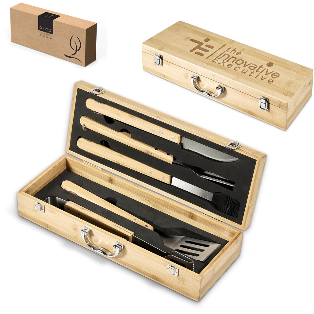 Okiyo Yakiniku Bamboo 5-Piece Braai Set - Image 3