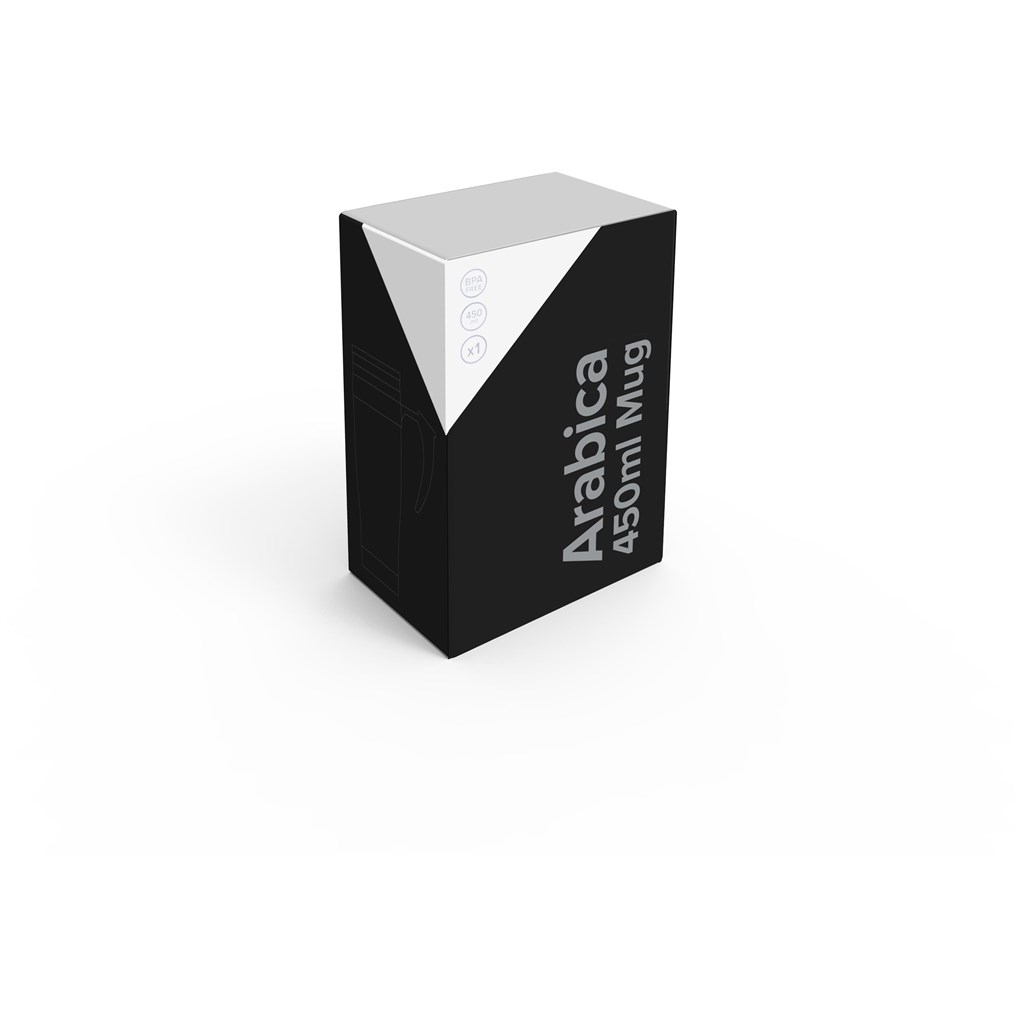 Arabica Stainless Steel & Plastic Double-Wall Mug - 450ml - Image 3