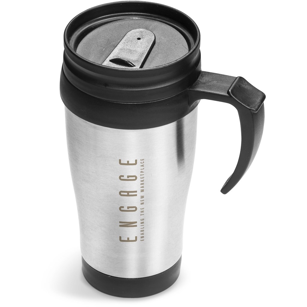 Arabica Stainless Steel & Plastic Double-Wall Mug - 450ml - Image 4