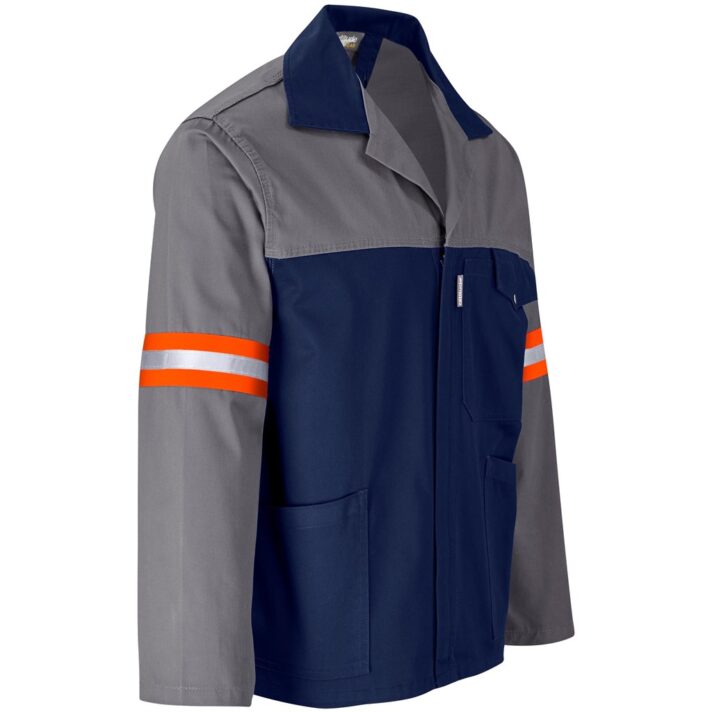 Site Premium Two-Tone Polycotton Jacket - Reflective Arms & Back - Orange Tape - Image 9