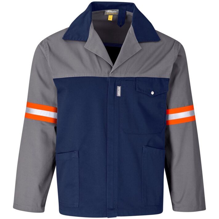 Site Premium Two-Tone Polycotton Jacket - Reflective Arms & Back - Orange Tape - Image 8
