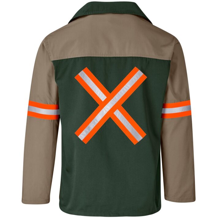 Site Premium Two-Tone Polycotton Jacket - Reflective Arms & Back - Orange Tape - Image 12