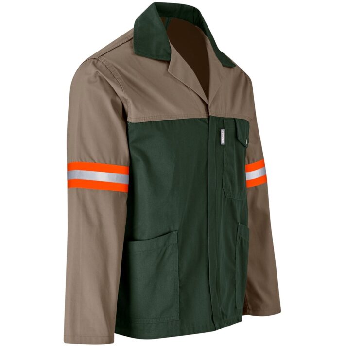 Site Premium Two-Tone Polycotton Jacket - Reflective Arms & Back - Orange Tape - Image 13