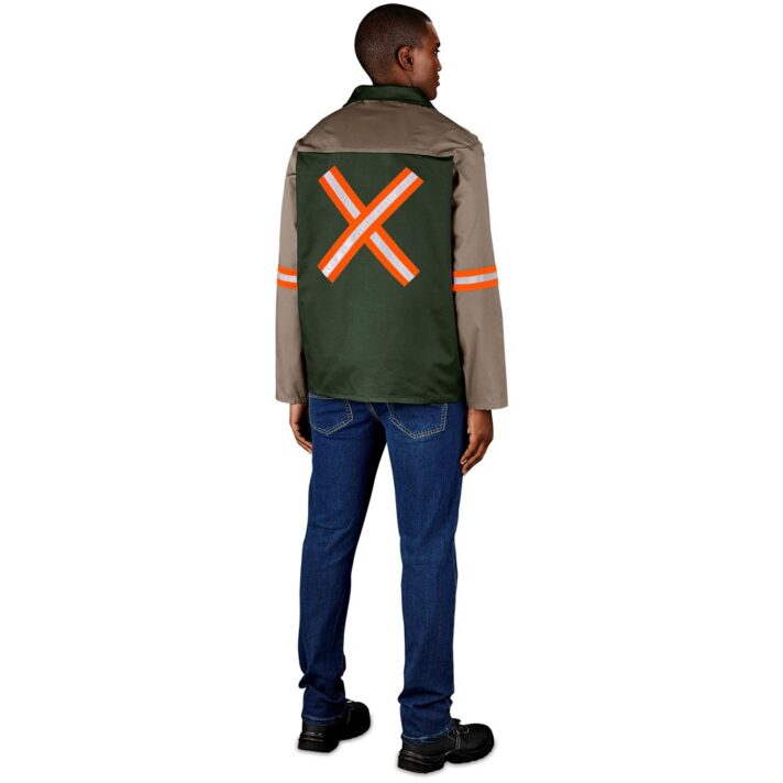 Site Premium Two-Tone Polycotton Jacket - Reflective Arms & Back - Orange Tape - Image 7