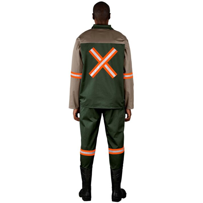 Site Premium Two-Tone Polycotton Jacket - Reflective Arms & Back - Orange Tape - Image 6