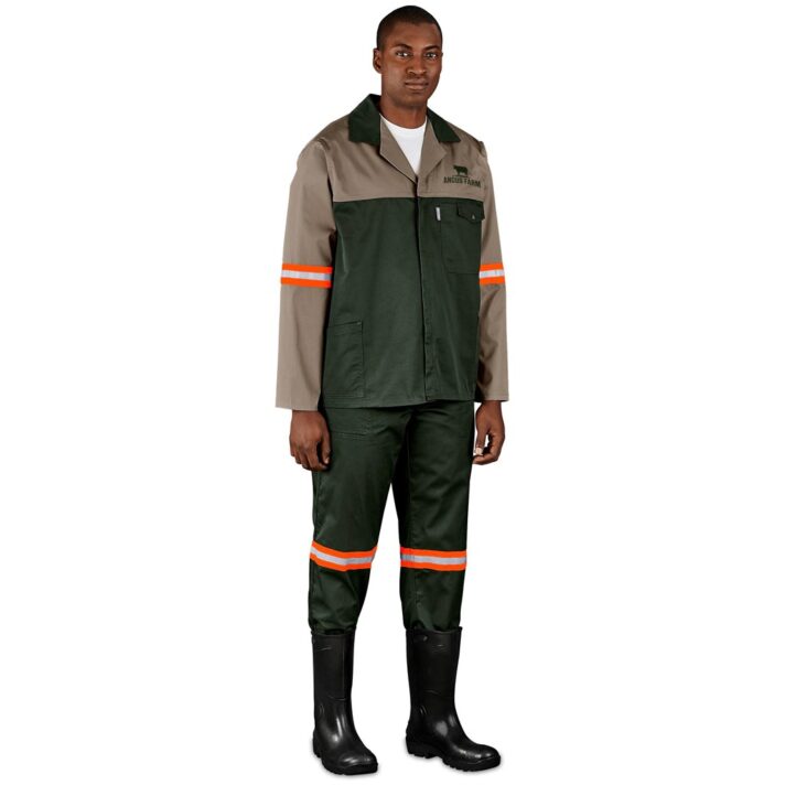 Site Premium Two-Tone Polycotton Jacket - Reflective Arms & Back - Orange Tape - Image 3