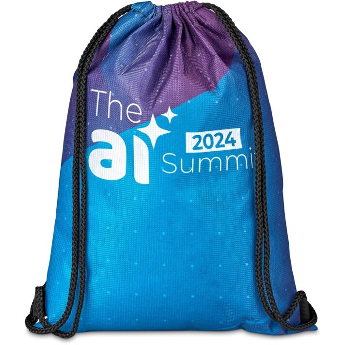 Pre-Printed Sample Hoppla Bellville Recycled PET Drawstring Bag - Image 6